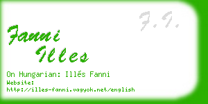 fanni illes business card